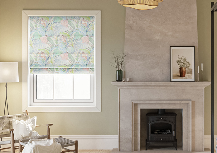 Los Angeles Velvet, Summer Breeze - Twist&Fit Roman Blind - Image 3